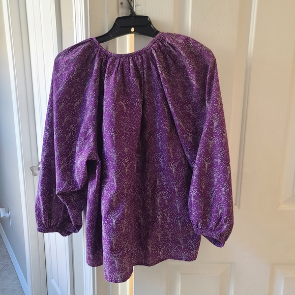 Roller Rabbit Purple Patterned Blouse - Picture 7 of 7